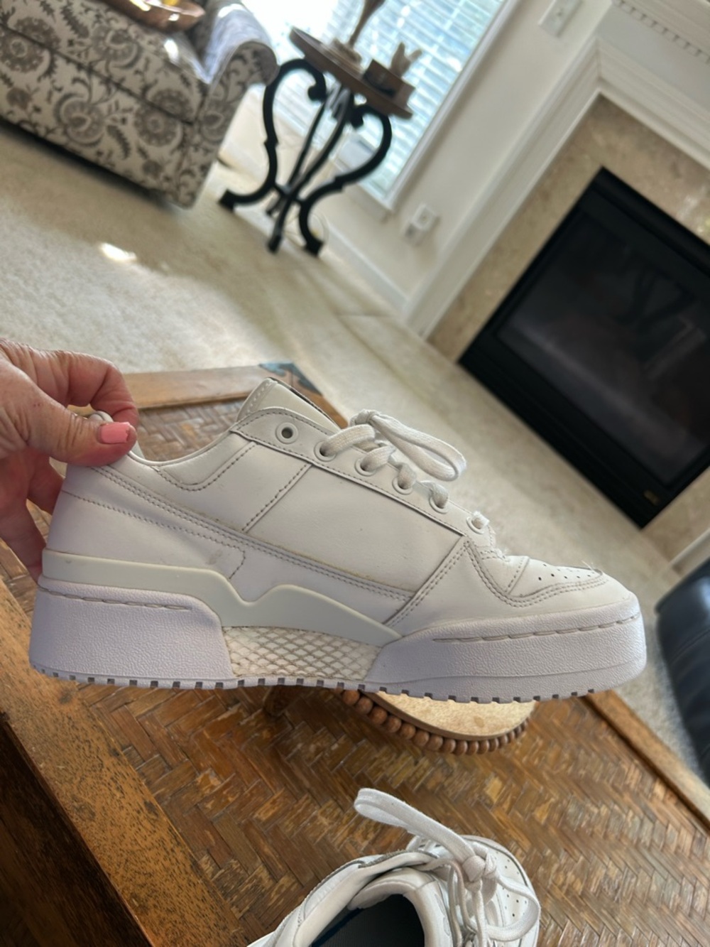 Adidas Originals Forum Bold White Platform Sneakers - Picture 9 of 11